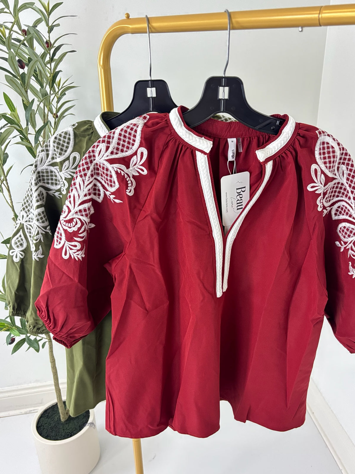 Warm Welcome Embroidered Top