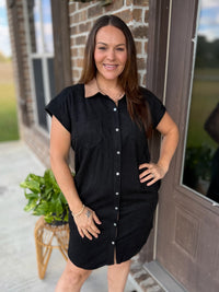Seasonal Shift Button Front Dress