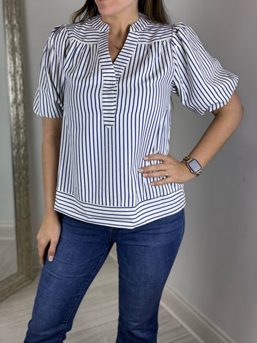 Afternoon Stroll Striped Top