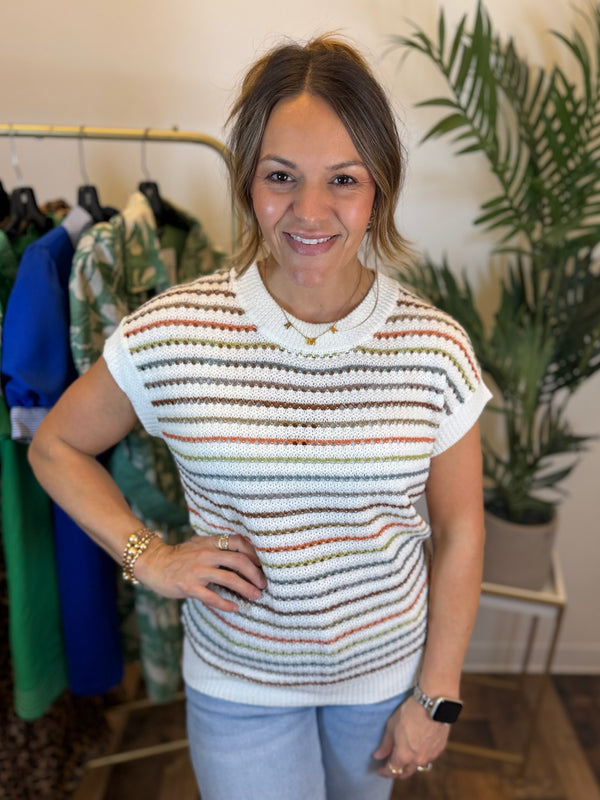 Soft Stitch Striped Top