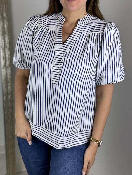 Afternoon Stroll Striped Top