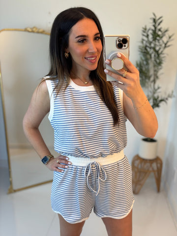 Easy Does It Striped Romper