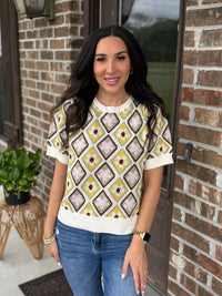 Groovy Girl Geometric Sweater