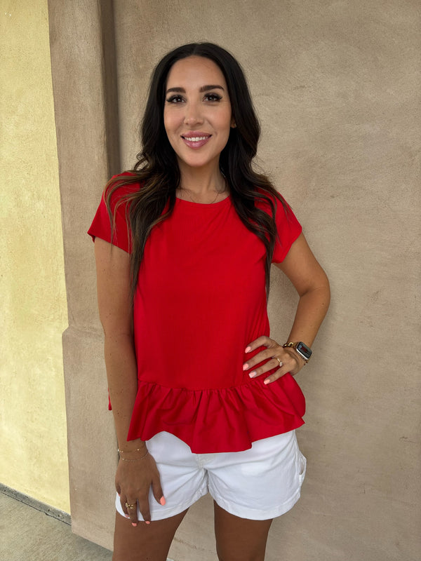 Prissy Peplum Top