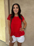 Prissy Peplum Top