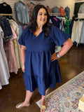 Take a Stroll Textured Dress - Plus