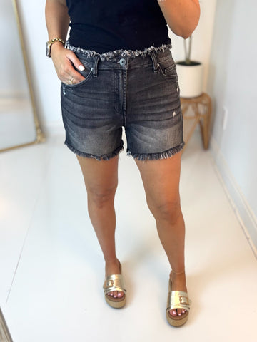 Gwen High Waist Denim Shorts - Risen