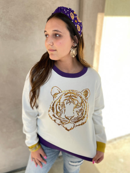 Sequins Tiger Sweater