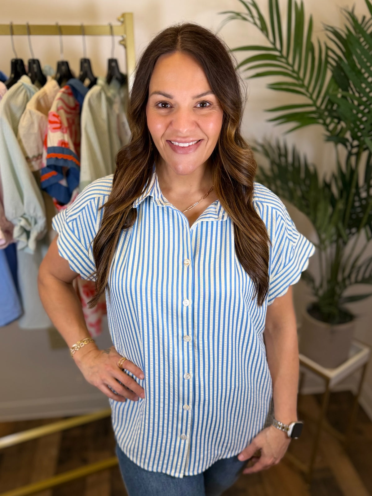 Sunday Garden Scalloped Top