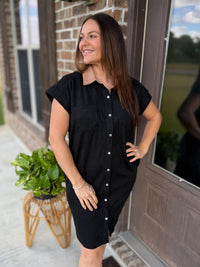 Seasonal Shift Button Front Dress