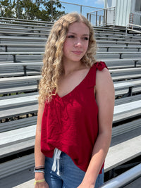 Touchdown Tie Strap Top
