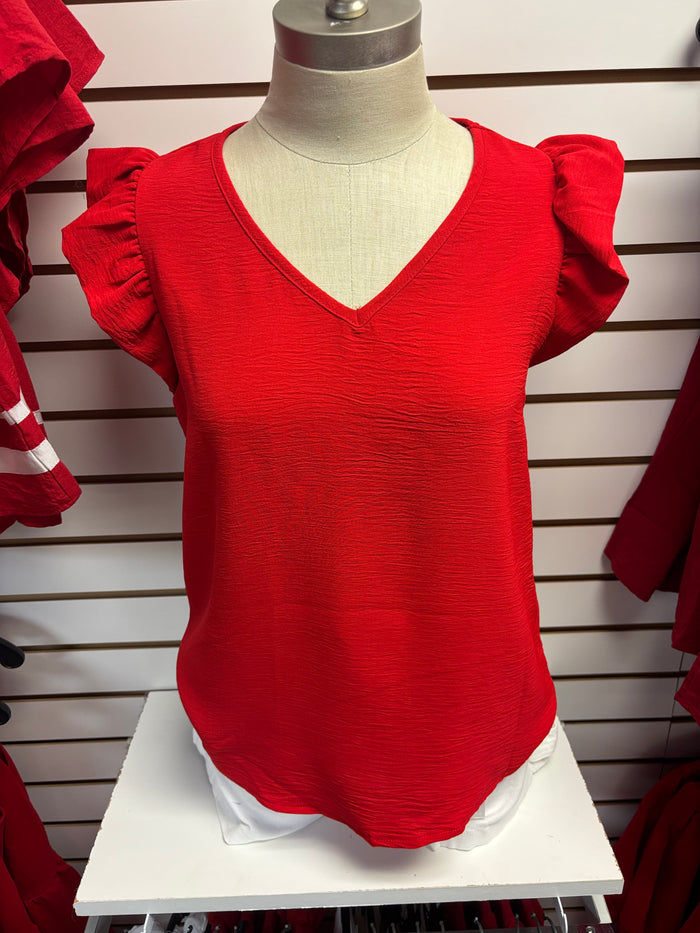 All Star Ruffle Sleeve Top