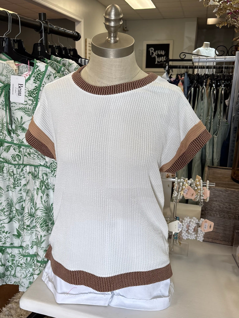 Espresso Edge Contrast Top