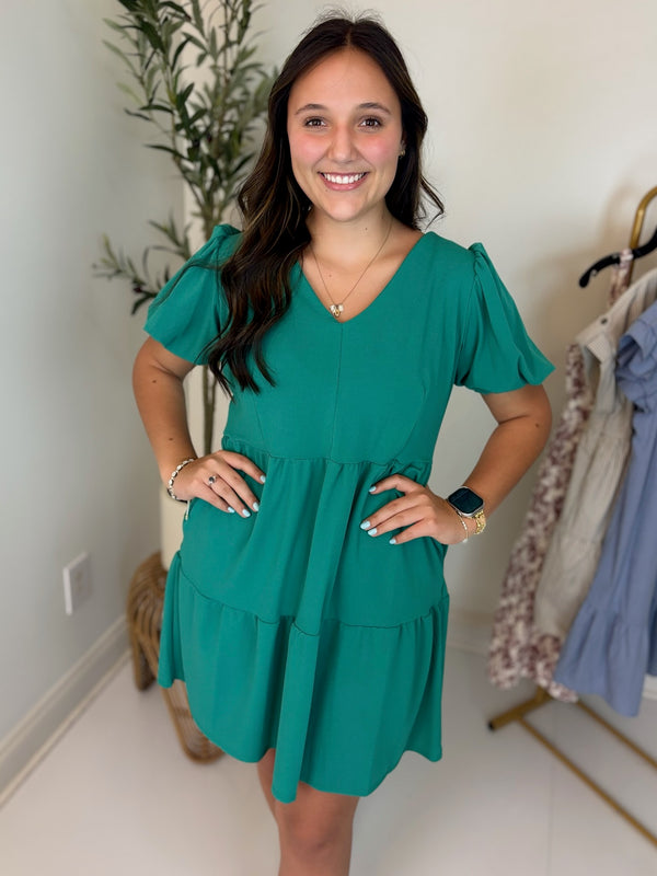 Pretty Posh Puff Sleeve Dress