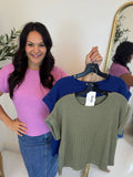 Wild and Free Waffle Knit Top