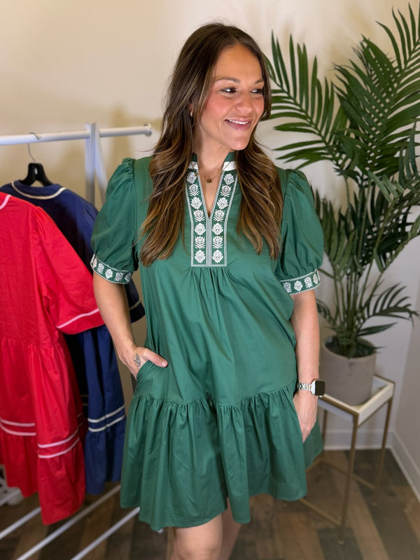 Southern Social Embroidered Dress