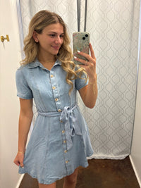 Country Cutie Chambray Dress