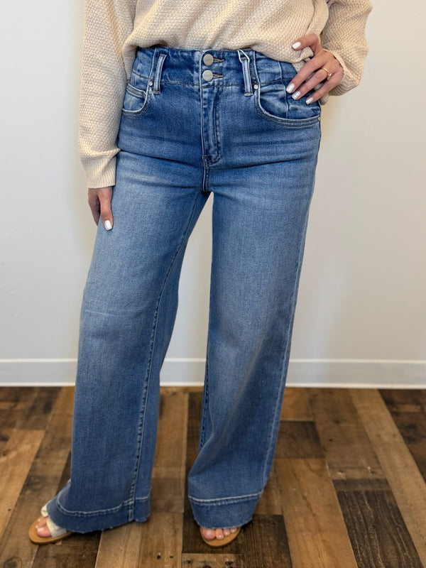 Vaida Ankle Wide Seam Jean - Risen