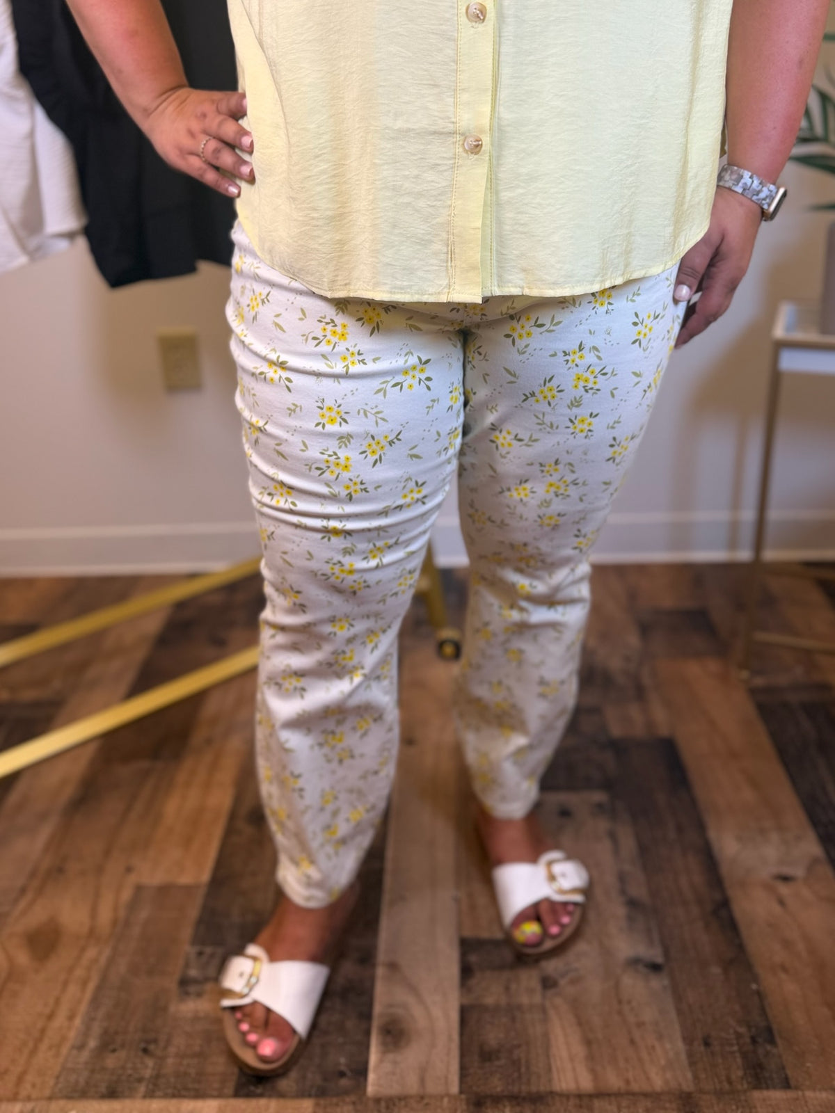 Poppy Floral Print Skinny Jean - Judy Blue (PLUS)