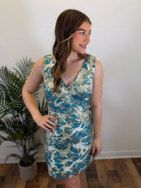 Radiant Grace Jacquard Dress