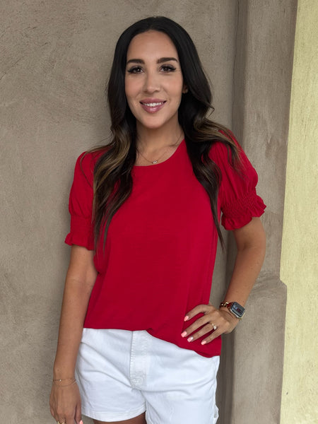 Saoirse Smocked Sleeve Top