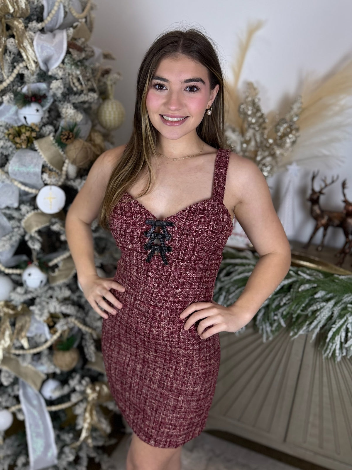Festive Affair Tweed Dress