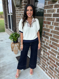 Coffee Run Textured Top