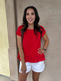 Prissy Peplum Top