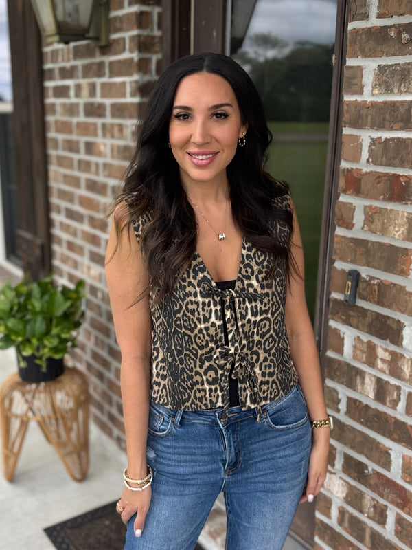 Wild Whisper Leopard Vest