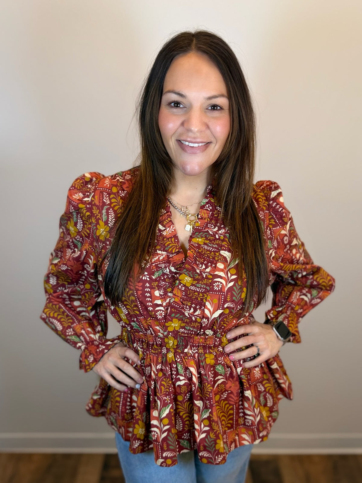 Fresh Blooms Peplum Top