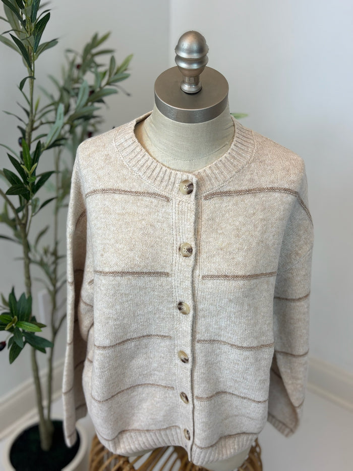 Soft Spoken Striped Cardigan