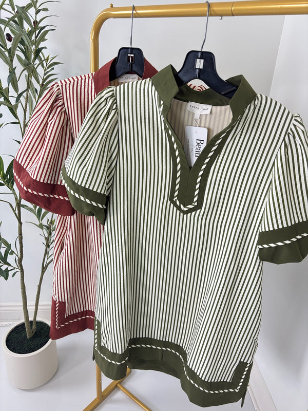 Whispering Pines Striped Dress