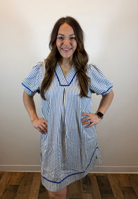 Blue Horizon Striped Dress