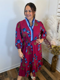 Spring Story Ruffle Trim Dress