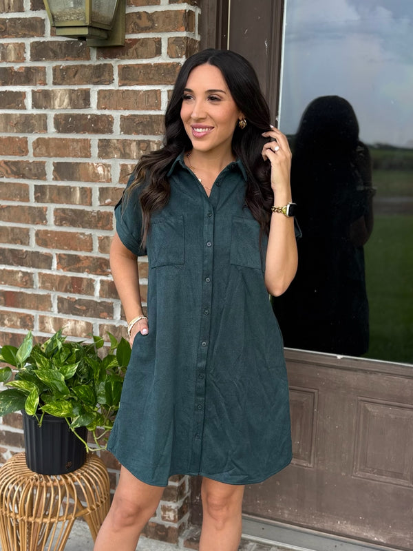 Forest Envy Shirt Dress
