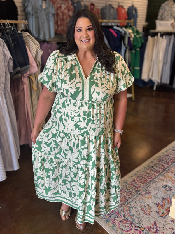 Botanical Babe Midi Dress - Plus