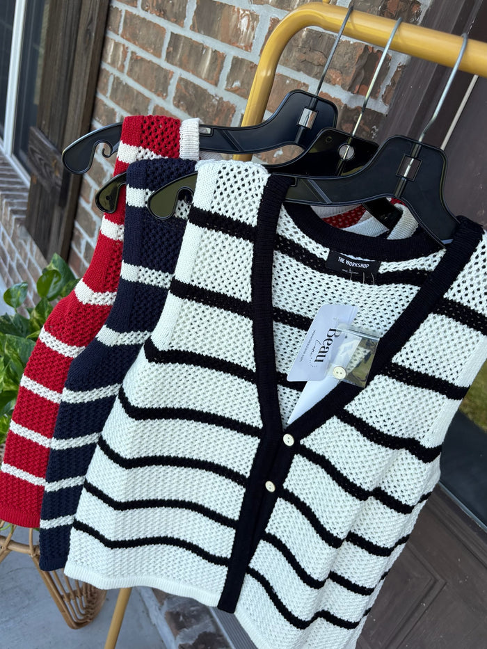 Harvest Stripe Knit Vest