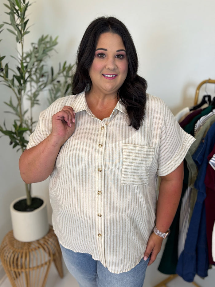 Soft Intentions Striped Top - Plus