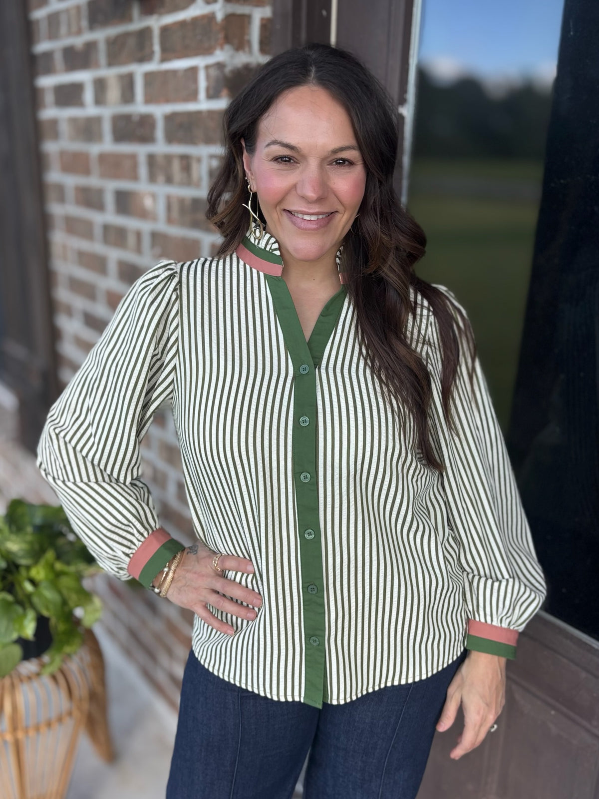 Rosewood Manor Striped Top