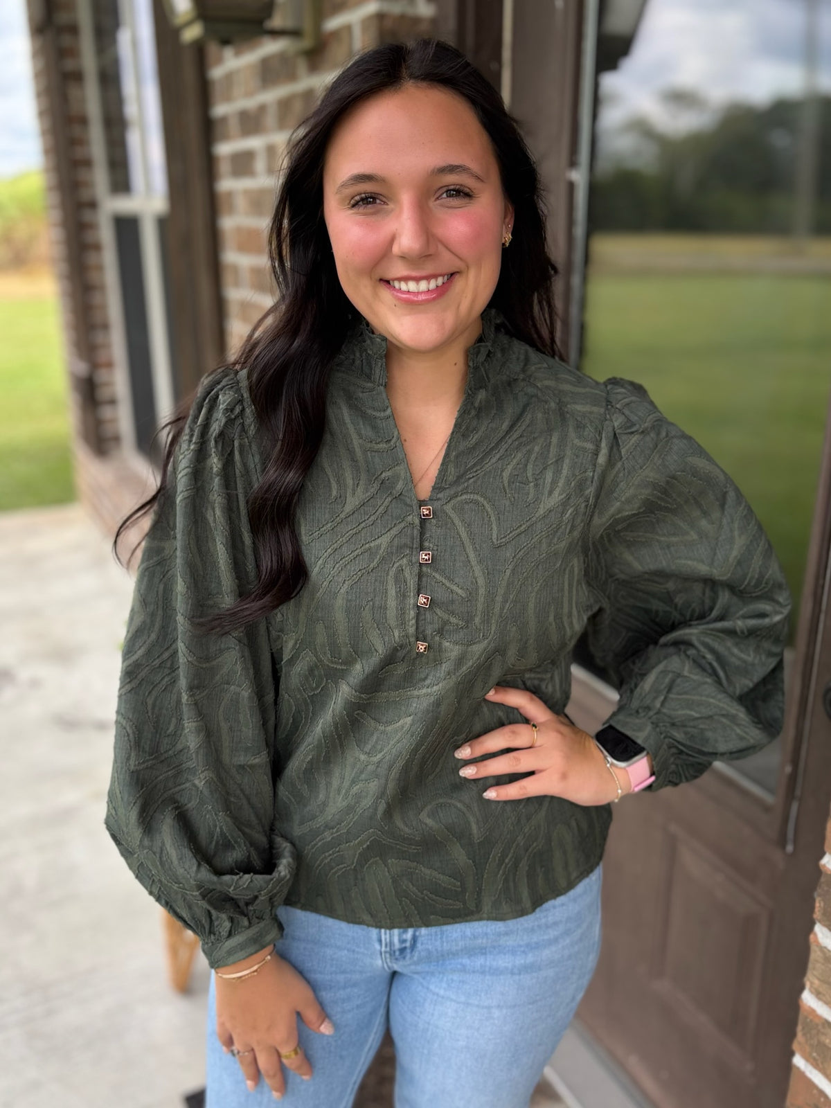 Folk Tale Textured Blouse