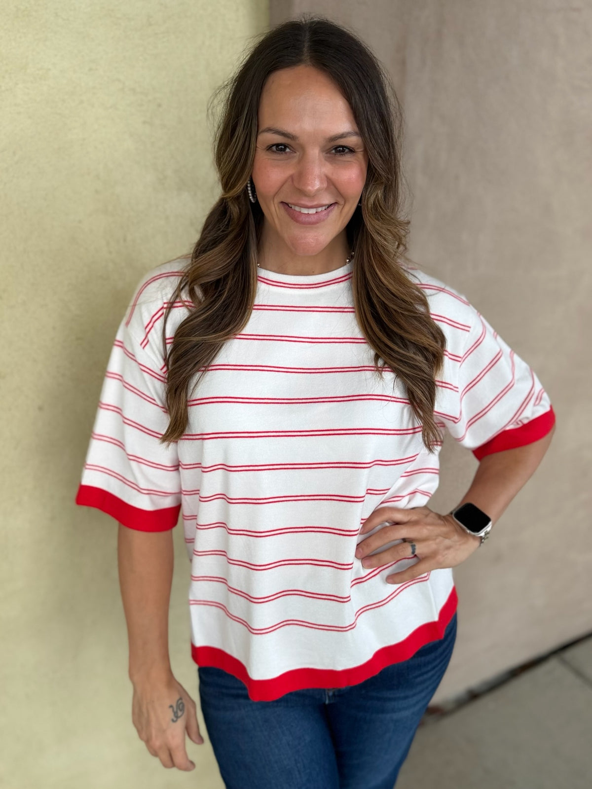 On the Daily Striped Top
