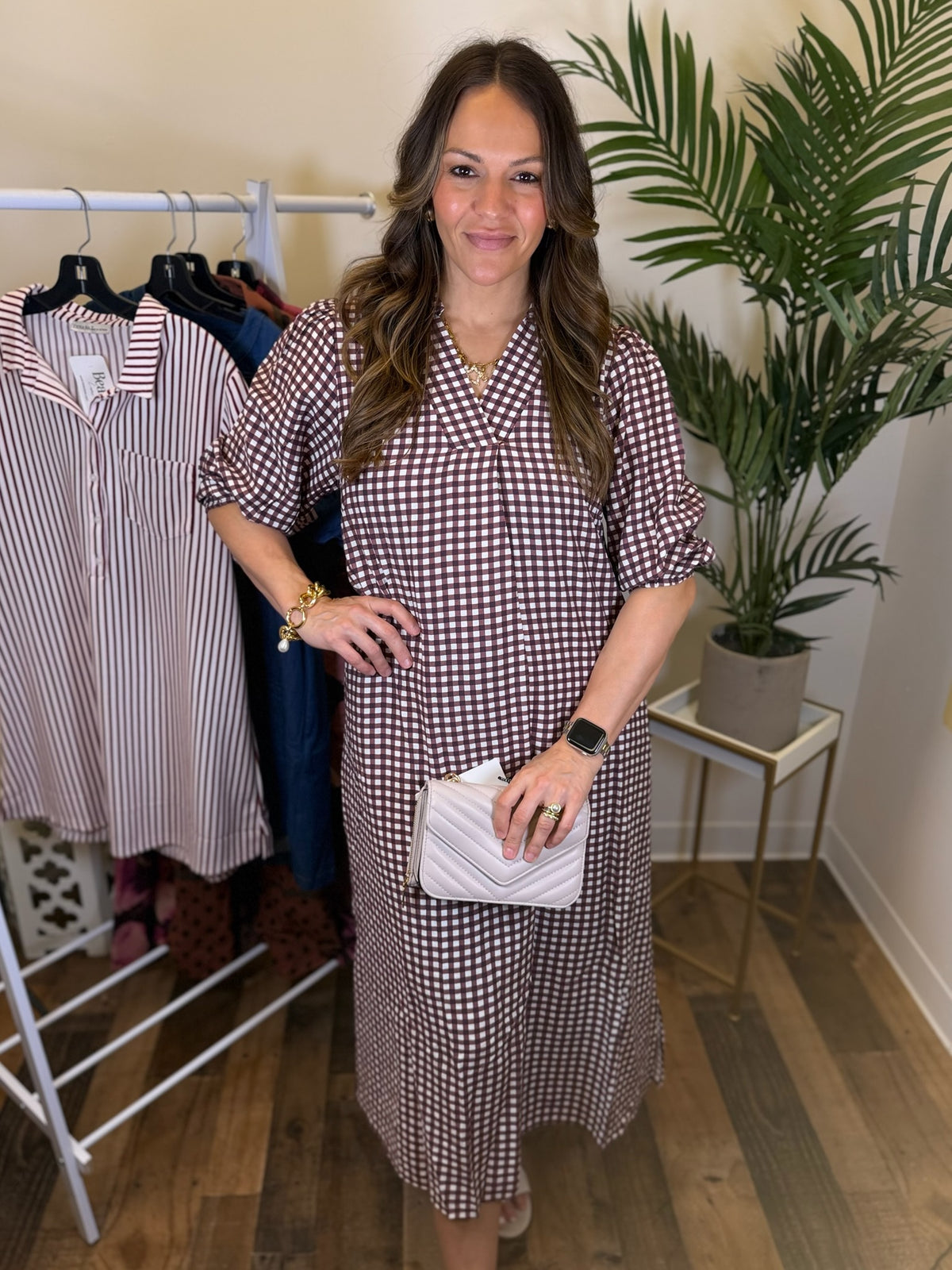 Plans in Place Checkered Dress