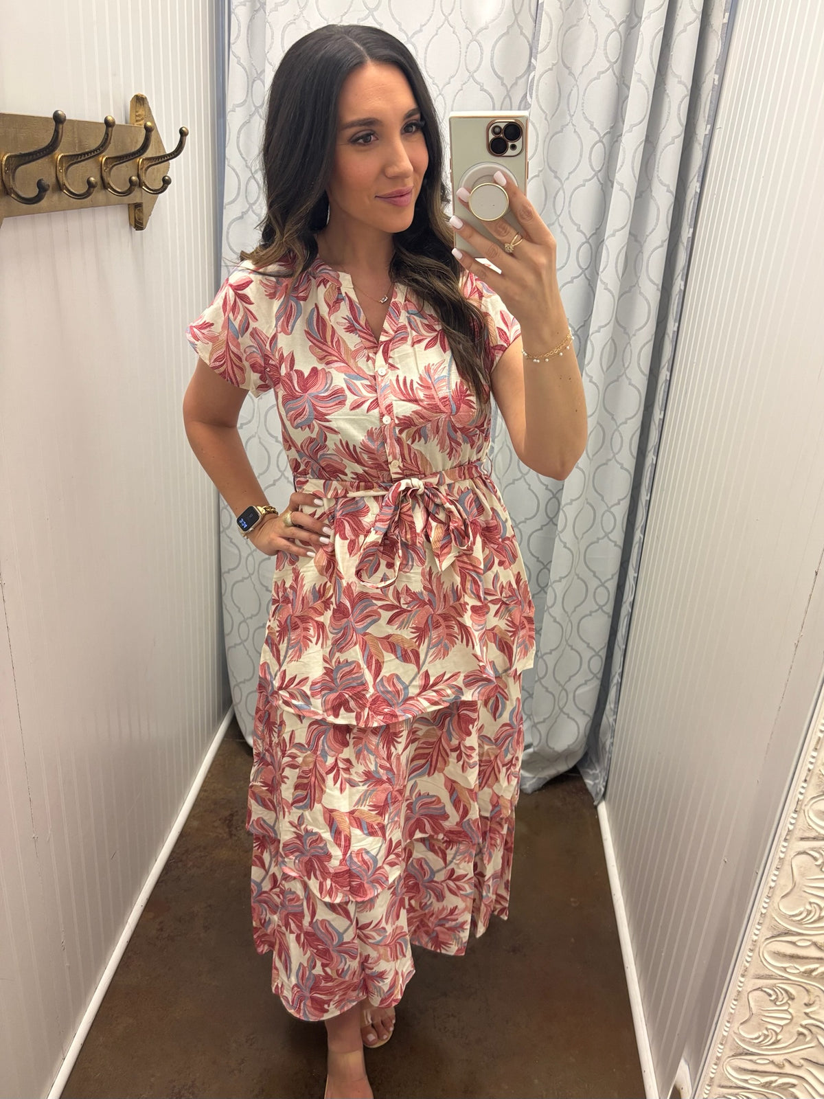 Palm Pop Midi Dress