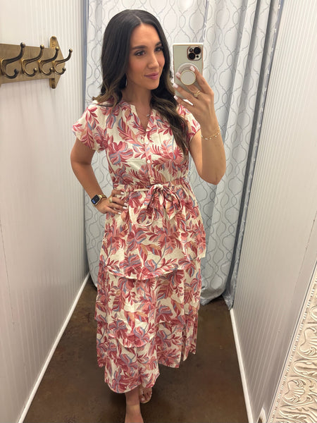 Palm Pop Midi Dress