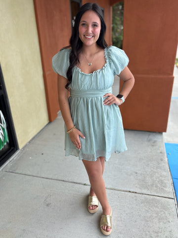 Debutante Balloon Sleeve Dress