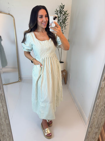 See the Light Striped Dress