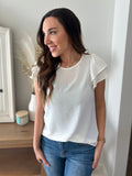 All Smiles Flutter Sleeve Top