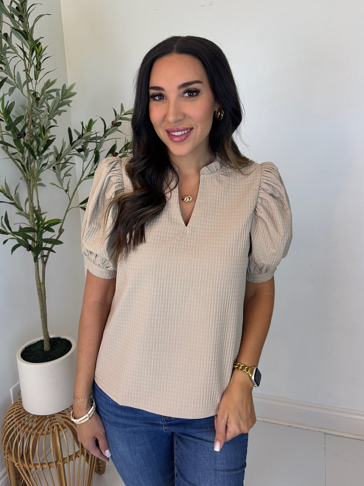 Rustling Leaves Textured Top