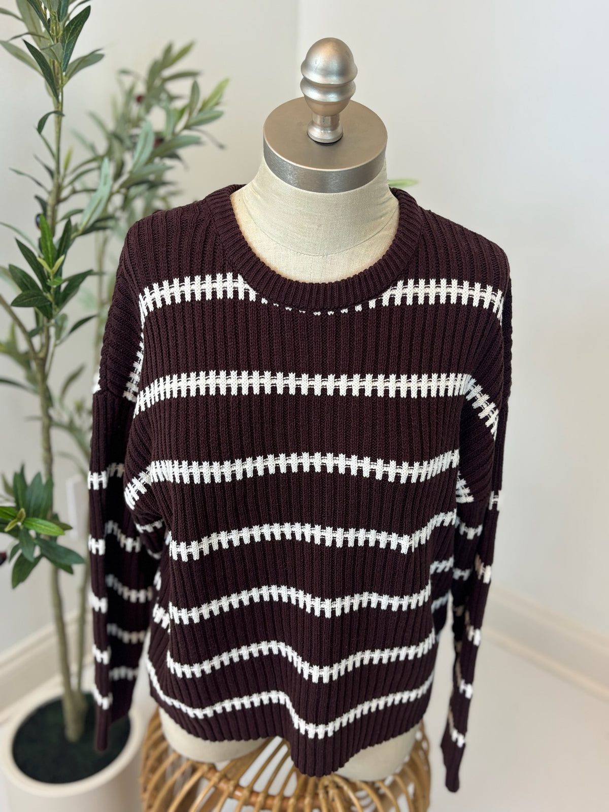 Parallel Path Ribbed Sweater