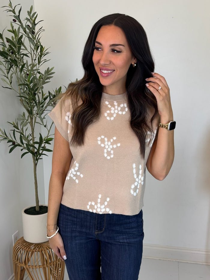 Timeless Charm Bow Print Top